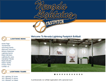 Tablet Screenshot of nevadalightningfastpitch.org